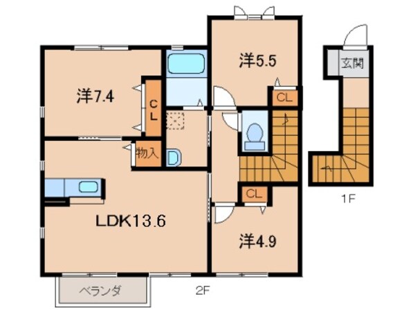 和歌山市駅 バス25分  大浦下車：停歩5分 2階の物件間取画像